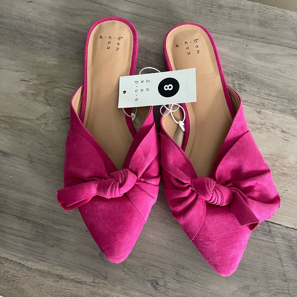 Hot Pink Mule Slide Shoes NWT
